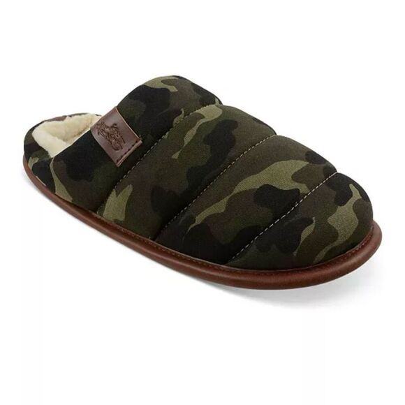 Polo Ralph Lauren Men’s 9 Emery Clog Slippers Camo Slip-On Loafers - Picture 1 of 8